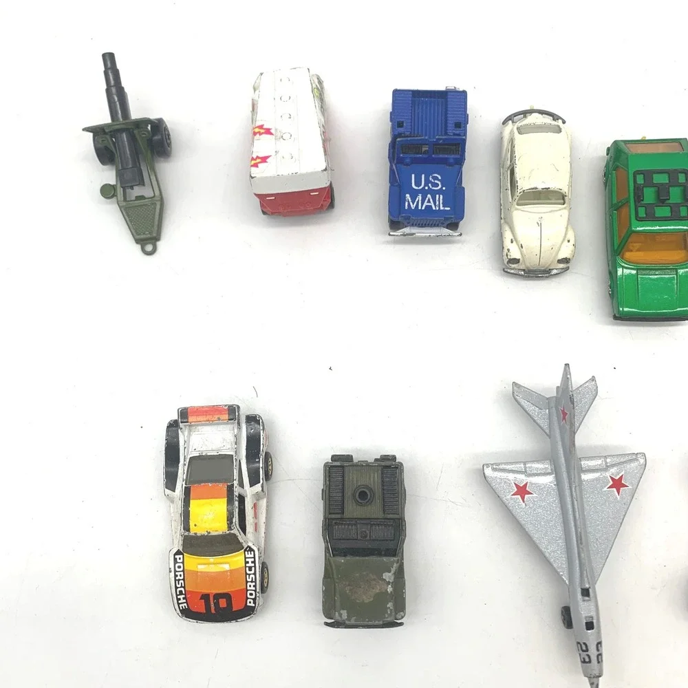 Vintage Matchbox Diecast Cars Lot 13pc Lesney Toy Vehicles Trucks MiG-21 Jet